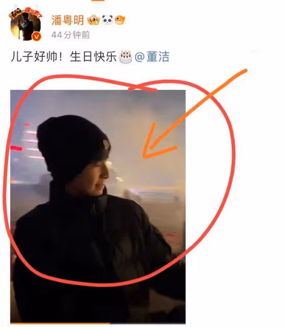 董潔潘粵明和解了?兒子生日,二人罕見互動,都夸自己兒子帥