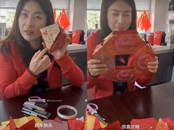 郭晶晶用紅包做燈籠,變廢為寶好節儉,母女對話英文粵語切換自如