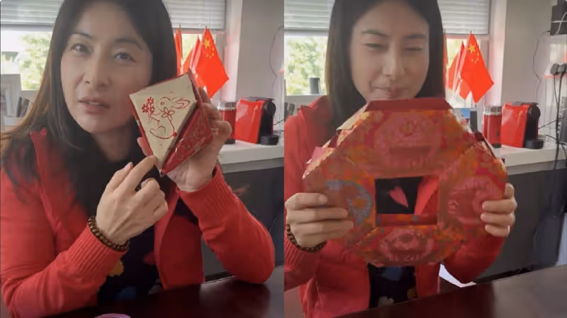 郭晶晶用紅包做燈籠，變廢為寶好節儉，和女兒對話英文粵語切換自如
