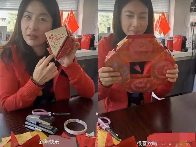 太節儉!郭晶晶帶女兒做手工,廢舊紅包做燈籠,手上廉價頭繩搶鏡