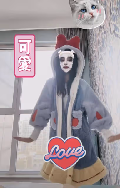 李小璐女兒居家熱舞，穿百元睡衣跳舞接地氣，房間裝修簡單顯樸素