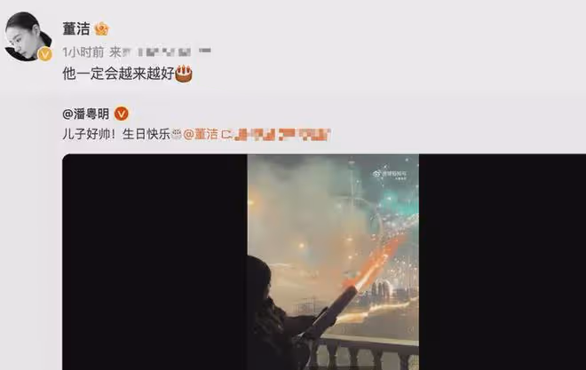世紀大和解!潘粵明為兒子慶生被前妻董潔評價,離婚十年首次互動