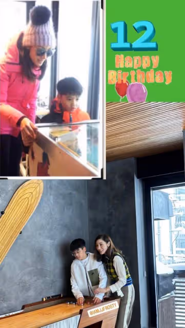 52歲李嘉欣為12歲兒子慶生,曬今昔對比照,抱怨他打遊戲不讓自己