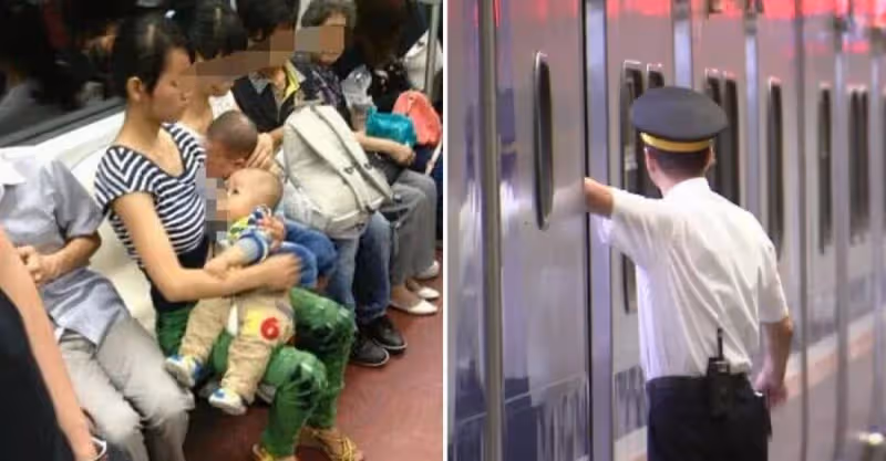她獨自帶娃出行，半路車廂餵母乳，一旁大媽不爽，怒轟她不知羞恥「餓一下不會死」列車長處置被讚爆