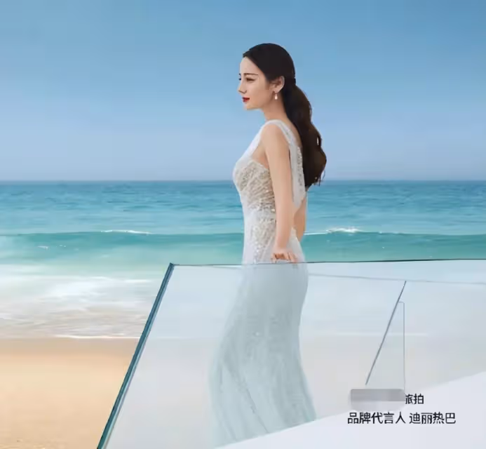 熱巴曬婚紗大片,拍攝於與黃景瑜合作期間,疑似為官宣結婚做試探