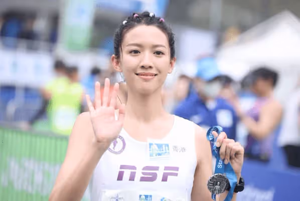 恭喜!TVB視後跑馬拉松破個人紀錄!緋聞男友參加落後:太快跟不上