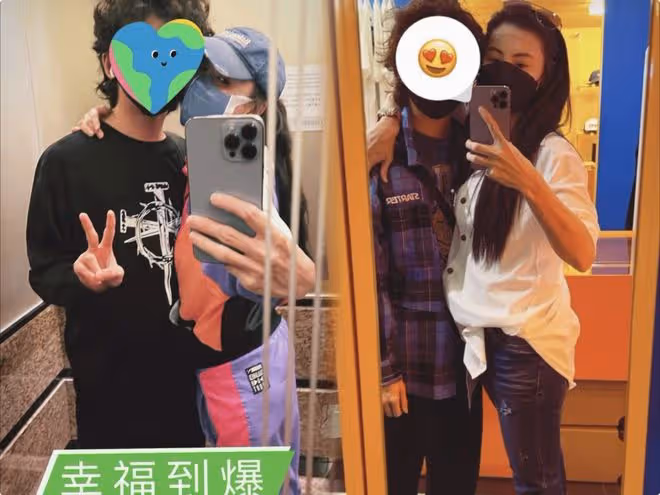 張柏芝情節人曬照,母子四人游日本富士山,Lucas小Q長相變化大
