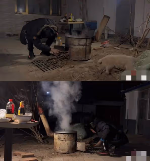 《狂飆》老默用農村土灶做魚!熟練燒柴刮魚鱗,家徒四壁環境破舊
