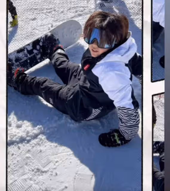 張柏芝謝霆鋒離婚11年同過情人節?疑帶娃滑雪,15歲長子少年老成