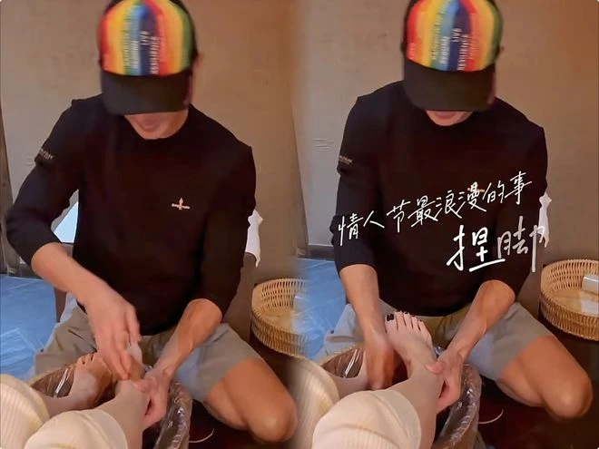 吳尊情人節帶老婆騎單車,親手為妻子做足底按摩,直呼這樣很浪漫