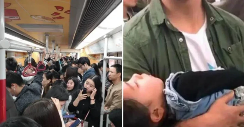 爸爸抱「熟睡女兒」坐捷運，全程40分鐘仍「無人讓座」一個動作讓人淚目：看著心疼!