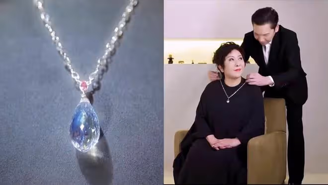 向太分享1.5億鑽石項鍊，向華強親自為她佩戴：希望在一起60年