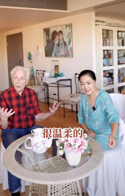 沈丹萍豪宅內秀恩愛!洋老公滿頭白髮,生活優渥曾用過50個保姆
