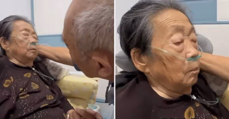 91歲老人臨終前和老伴告別，用盡力氣安慰尪「你不要哭」相愛72年終有一別，網淚崩