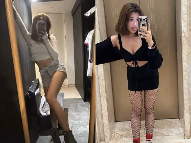 賈靜雯17歲長女梧桐妹或到美國生活,彎腰秀事業線,越發有女人味