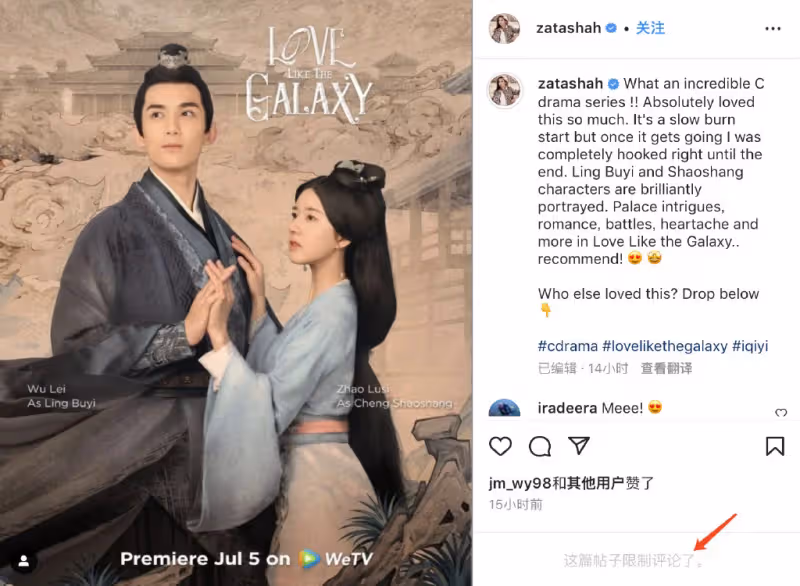 趙露思走出國門,兩部劇被馬來西亞公主誇讚,和楊洋吳磊獲公主關注