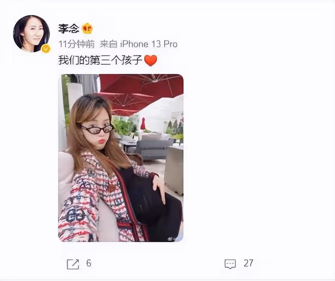 李念官宣懷三胎，26歲嫁富豪成贏家，活成了多少人理想中的樣子