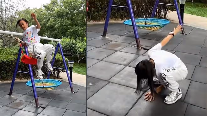 賈乃亮投喂女兒秀父愛，甜馨吃相超豪放，李小璐曬娃畫風截然不同