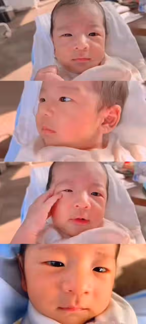 閆學晶兒子慶祝寶寶滿月,閆學晶前夫罕見出鏡,抱著孫子愛不釋手