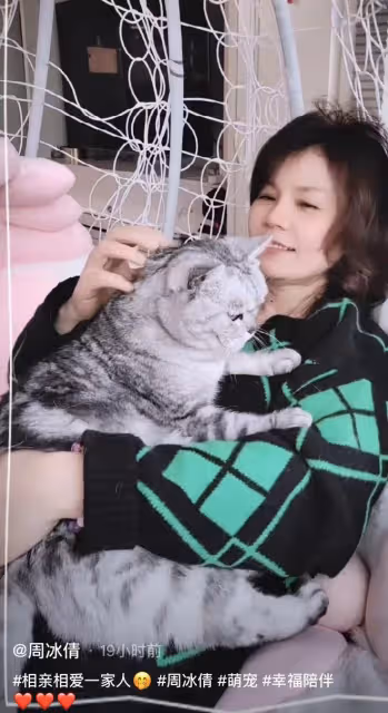 周冰倩曬家庭成員！兒子高鼻樑大眼似媽媽，上海豪宅內如動物園