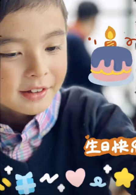 馬雅舒和外籍丈夫為兒子慶生，8歲Aiden帥氣有型，繼承爸爸高顏值