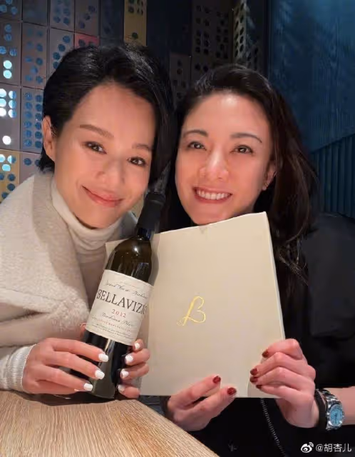 胡杏兒罕與廖碧兒同框,無濾鏡曝光兩人真實容貌,昔日女神都老了