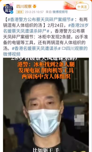 蔡天鳳:遇害細節曝光,頭顱還沒有找到,前夫消失不見正在追捕!