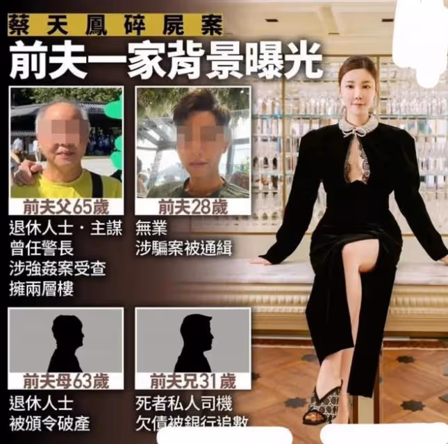 警方披露蔡天鳳烹屍案最新細節：前夫上車打昏蔡天鳳後，親自烹屍