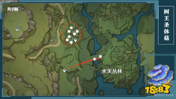 原神樹王聖體菇全採集圖示位置一覽 樹王聖體菇採集路線圖大全