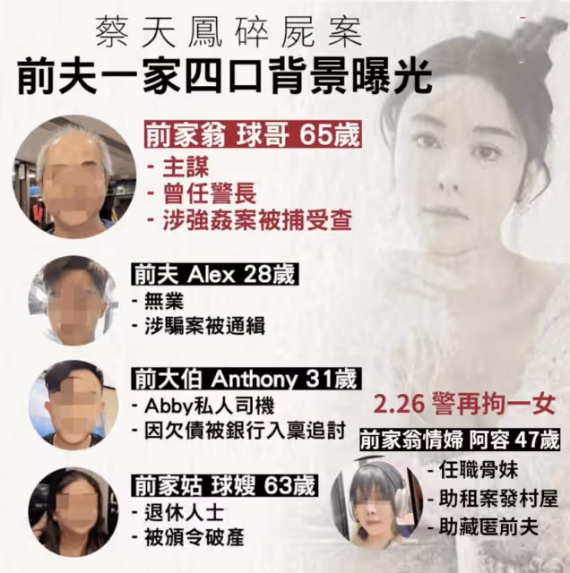 香港名媛碎屍案新進展!4名兇犯被提堂表現平靜,申請保釋均遭拒
