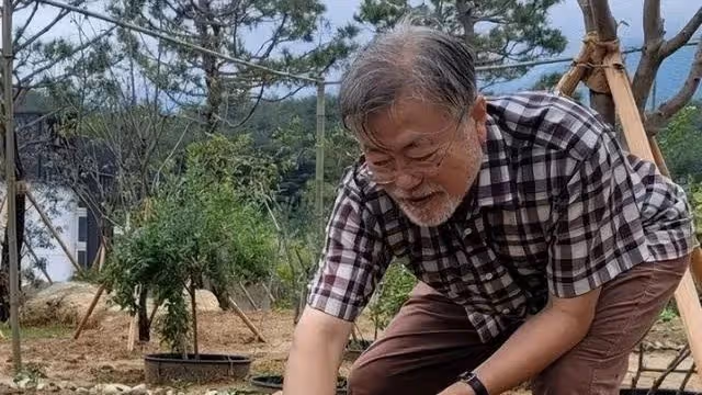 卸任後的文在寅：頭髮稀疏花白，坐在路邊吃泡麵，仿佛老了20歲