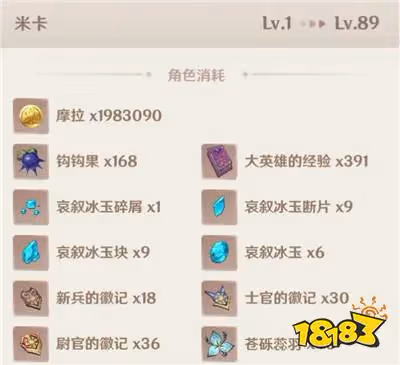 原神米卡突破材料是什麼 米卡突破材料清單一覽