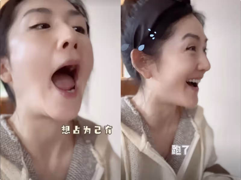 謝娜為女兒做餅乾,小咘芽喂媽媽用假動作,像謝娜一樣有綜藝感