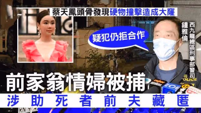 蔡天鳳案新進展:再逮捕一男子,是前夫朋友,涉案人數增加到6人