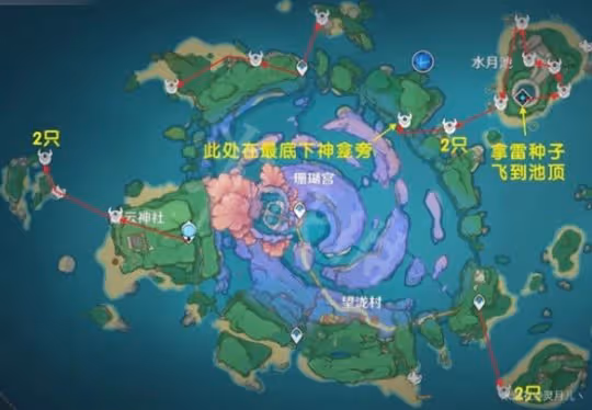 《原神》3.3版混沌真眼高效收集路線 混沌真眼最新收集路線