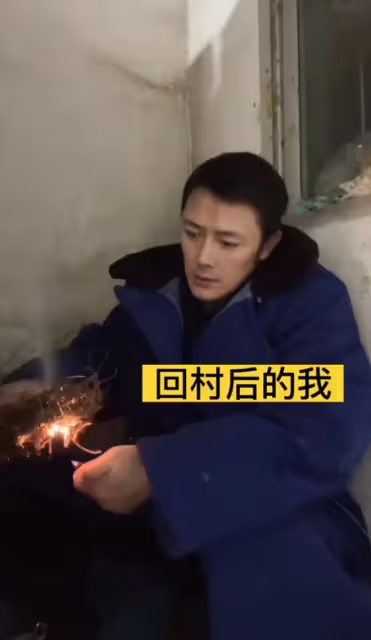 38歲男星無戲拍回農村，6點擺地攤賣菜熱情吆喝，天冷凍得直搓手