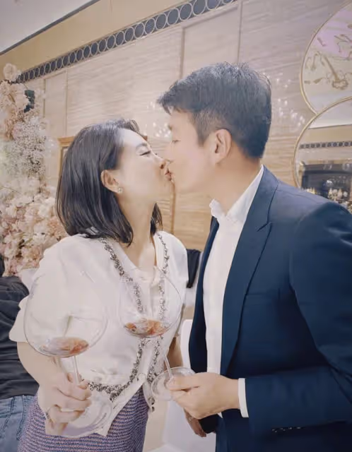 佟大為為44歲妻子慶生,親吻並承諾將永遠愛她,派對堪比婚禮現場