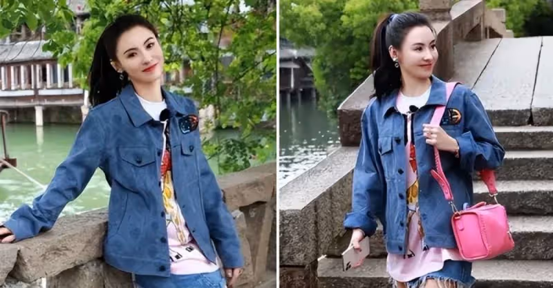 張柏芝獨自游烏鎮！穿一分短裙配過膝長靴，「露一截美腿」太撩人