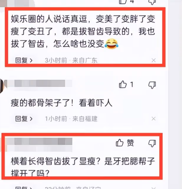 劉雯被質疑瘦過頭本人霸氣回應剛拔智齒，網友的反應太真實了