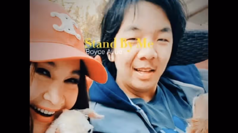 溫碧霞13歲養子大變樣，蓄鬍子髮型凌亂像50歲，母子同框卻像父女