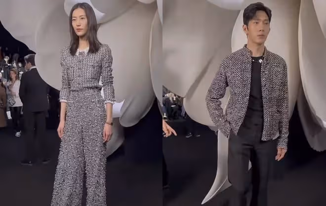 劉雯井柏然首次公開合體!在巴黎時裝周同框看秀,四目相對互動甜