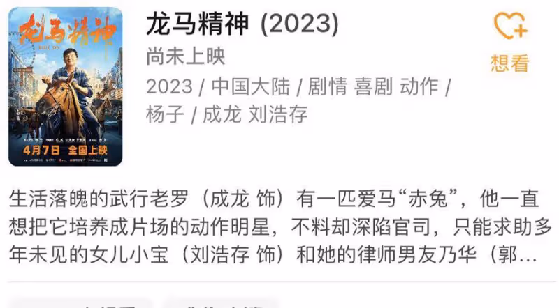 想看人數不足1萬，預測票房2.5億，吳京也救不了成龍新片？