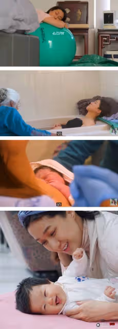 鍾嘉欣家中分娩影片曝光!三胎都是在家生 「希望減輕其他母親的恐懼」