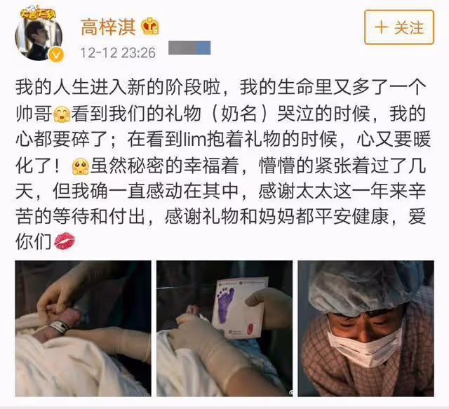 高梓淇前妻蔡琳罕曬兒子童年照,寶寶四肢肉嘟嘟,長得又小又成熟