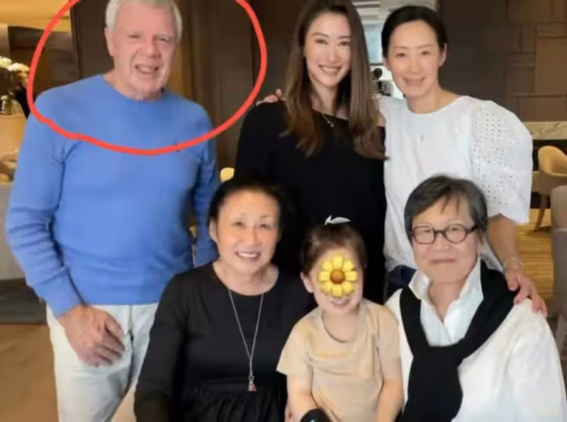 謝霆鋒妹妹謝婷婷的神秘男友出現？疑是白髮老外很顯老