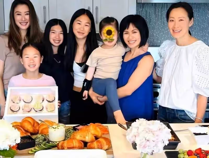謝霆鋒妹妹謝婷婷的神秘男友出現？疑是白髮老外很顯老