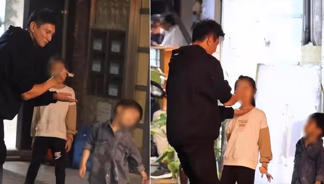 劉詩詩吳奇隆合體現身台北,吳奇隆抱兒子手裡拿著慶祝氣球