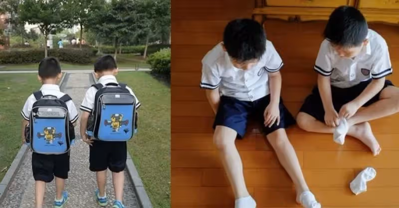 一家三口旅遊遇到一個和兒子長得一樣的男孩，媽媽痛哭：一起回家