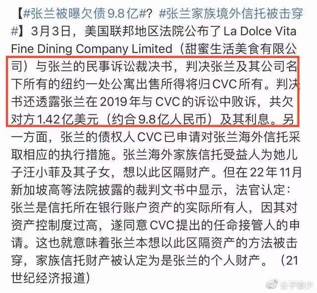 張蘭欠9.8億外債、麻六記被315點名,大S離婚奪撫養權很有深意