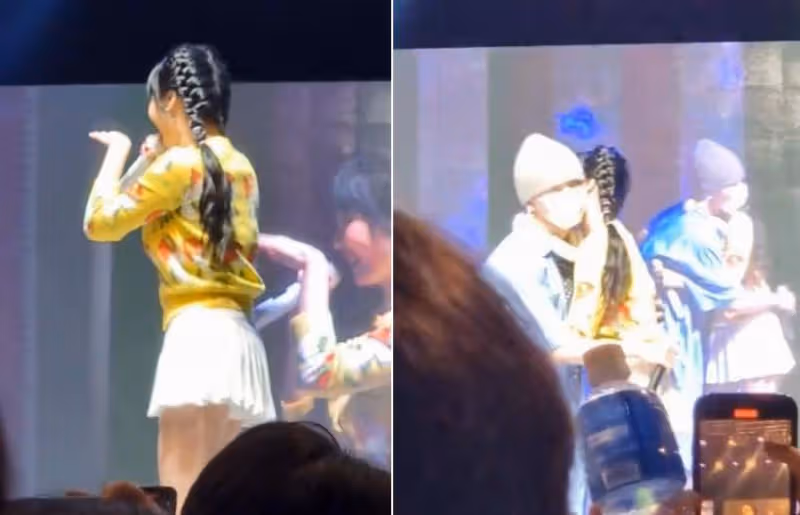 泫雅穿超短裙熱舞,扯外套露出衣服好大膽,美瞳太誇張表情顯怪異